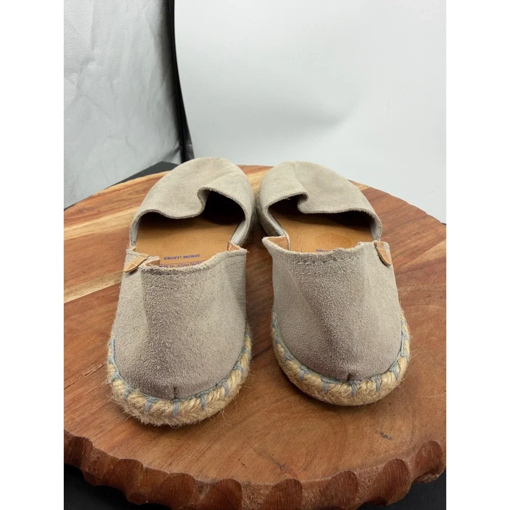 Verbenas carmen Espadrille Flats Womens 39 8 Grey Suede Spain‎ Slip On Shoes